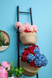 Orsina Hydrangea Stem - 74Cm Blue, Full Faux Bloom With Soft Blue Petals And Realistic Green Leaves, Adds Colour - thumbnail 3
