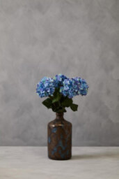 Orsina Hydrangea Stem - 74Cm Blue, Full Faux Bloom With Soft Blue Petals And Realistic Green Leaves, Adds Colour - thumbnail 5