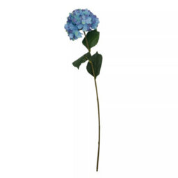Orsina Hydrangea Stem - 74Cm Blue, Full Faux Bloom With Soft Blue Petals And Realistic Green Leaves, Adds Colour