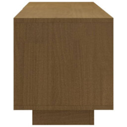 Berkfield Tv Cabinet Honey Brown 110X30X33.5 Cm Solid Pinewood - thumbnail 5
