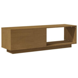 Berkfield Tv Cabinet Honey Brown 110X30X33.5 Cm Solid Pinewood - thumbnail 6