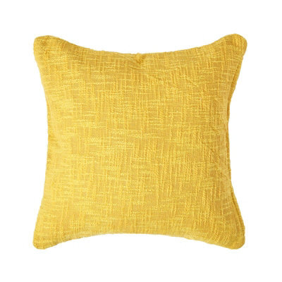Homescapes Nirvana Cotton Yellow Cushion Cover, 60 X 60 Cm - image 1