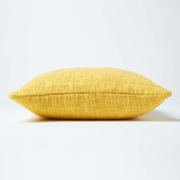Homescapes Nirvana Cotton Yellow Cushion Cover, 60 X 60 Cm - thumbnail 2