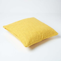 Homescapes Nirvana Cotton Yellow Cushion Cover, 60 X 60 Cm - thumbnail 3