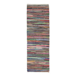Homescapes Recycled Cotton Chindi Rug Runner, 66X200 Cm Handwoven Multicoloured Rag Rug For Living Room, Bedroom, Kitchen - thumbnail 2