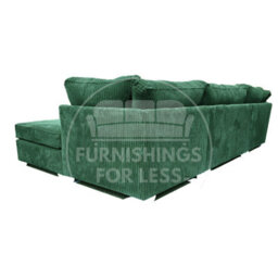 Furnishings For Less UK Bishop Green U Shaped Soft Fabric Jumbo Cord Detachable 5 Seater Large Sofa - thumbnail 7
