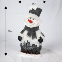 Shatchi 52Cm Red Snowman Christmas Tabletop Figures Glitter Foam Showpiece Decorations - thumbnail 2