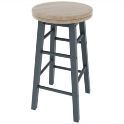 Wooden Revolving Bar Stools Solid Pine Kitchen Breakfast Dining