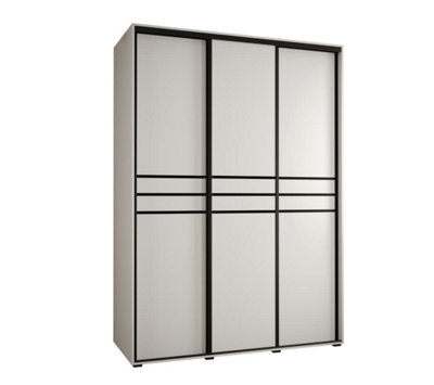 Arte  Bright White Sliding Wardrobe W170Cm H205Cm D60Cm - Spacious Contemporary Storage For Stylish Bedrooms - image 1