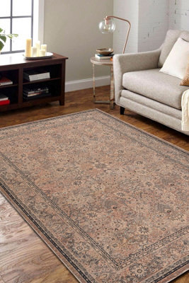 RugsX Wool Carpet Antigua 518 74 Jf300 Osta - Flowers, Frame, Flat-Woven Beige 200X300 Cm - image 1