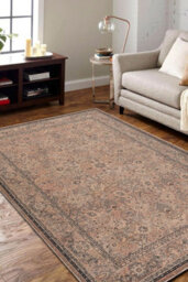 RugsX Wool Carpet Antigua 518 74 Jf300 Osta - Flowers, Frame, Flat-Woven Beige 200X300 Cm - thumbnail 1