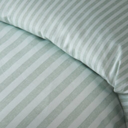 Catherine Lansfield Epping Textured Stripe Reversible Single Duvet Cover Set With Pillowcase Green - thumbnail 4