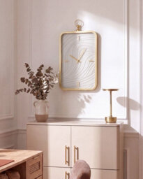 Beliani Wall Clock Moliens 32 Cm White/ Gold - thumbnail 2
