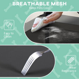 Pawhut Cooling Raised Dog Bed W/ Breathable Mesh, For Mini, S Dogs - Light Grey - thumbnail 6