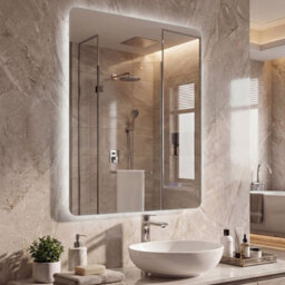 Costway Rectangle Led Lighted Mirror Wall Mounted Bathroom Mirror 80 Cm X 60 Cm(L X W) - thumbnail 6