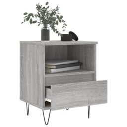 Berkfield Bedside Cabinet Grey Sonoma 40X35X50 Cm Engineered Wood - thumbnail 4