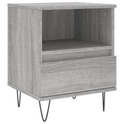 Berkfield Bedside Cabinet Grey Sonoma 40X35X50 Cm Engineered Wood - thumbnail 2
