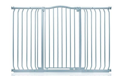 Safetots Extra Tall Curved Top Safety Gate, 143Cm - 152Cm, Matt Grey, Extra Tall 100Cm In Height, Pressure Fit Stair Gate - image 1