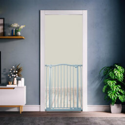 Safetots Extra Tall Curved Top Safety Gate, 143Cm - 152Cm, Matt Grey, Extra Tall 100Cm In Height, Pressure Fit Stair Gate - thumbnail 2