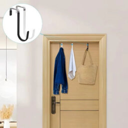 4 Door Hooks With Rubber Handles, Durable Organizers For Bathroom And Bedroom, For Hanging Clothes And Towels - thumbnail 4
