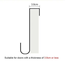 4 Door Hooks With Rubber Handles, Durable Organizers For Bathroom And Bedroom, For Hanging Clothes And Towels - thumbnail 3