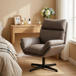 Accent Chair With 360 Swivel Dark Brown - thumbnail 3