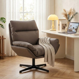 Accent Chair With 360 Swivel Dark Brown - thumbnail 5