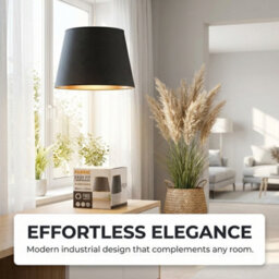 Black Fabric Drum Ceiling Lamp Shade 30Cm With Gold Inner Easy Fit Modern Pendant Light Shade - thumbnail 7
