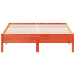Berkfield Bed Frame Without Mattress Wax Brown 140X190 Cm Solid Wood Pine - thumbnail 4