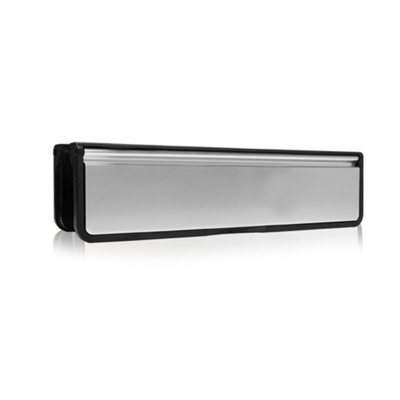 "UAP Limited Uap Doormaster 12"" Polished Silver Letterplate- Internal & External Letter Box For Upvc, Composite & Wooden 40-80mm Doors" - image 1
