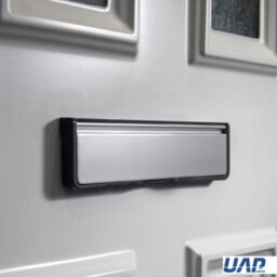 "UAP Limited Uap Doormaster 12"" Polished Silver Letterplate- Internal & External Letter Box For Upvc, Composite & Wooden 40-80mm Doors" - thumbnail 4