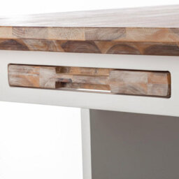 Statement Furniture Florence White Breakfast Bar Kitchen Island With Shelves - thumbnail 5