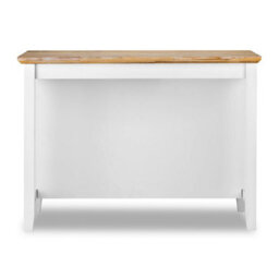 Statement Furniture Florence White Breakfast Bar Kitchen Island With Shelves - thumbnail 3