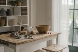Statement Furniture Florence White Breakfast Bar Kitchen Island With Shelves - thumbnail 8
