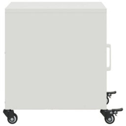 Berkfield Bedside Cabinet White 36X39X43.5 Cm Steel - thumbnail 7