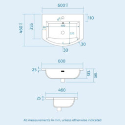 Nes Home 600mm Freestanding Modern Grey Gloss Basin Vanity Storage Unit - thumbnail 6