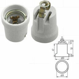 3 Pack E27 Bulb Holder Ceramic Porcelain Edison Screw Lamp Holder For Pendant Lighting Fixture White - thumbnail 5