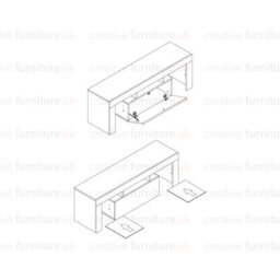 Tv Unit 160Cm Sideboard Cabinet Cupboard Tv Stand Living Room High Gloss Doors - White - thumbnail 6