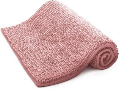 Keplin Non-Slip Microfiber Bath & Toilet Mat - 50Cm X 80Cm - Pink - image 1