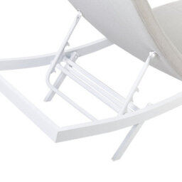 Beliani Set Of 2 Sun Loungers With Cushions Amelia Reclining Metal Light Grey - thumbnail 7