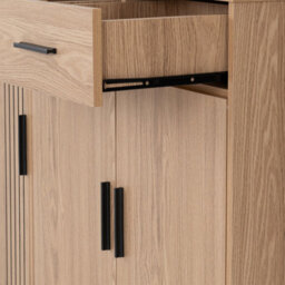 Seconique Tessa 3 Door 2 Drawer Sideboard - Natural Oak - thumbnail 8