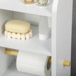 Kleankin Freestanding Bathroom Storage Unit With Adjustable Shelf, White - thumbnail 8