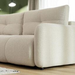 Sandy L Shaped Upholstered Corner Sofa Reversible Comfortable Pull Out Couch In Living Room White - thumbnail 2