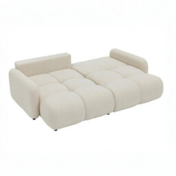 Sandy L Shaped Upholstered Corner Sofa Reversible Comfortable Pull Out Couch In Living Room White - thumbnail 4