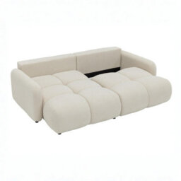 Sandy L Shaped Upholstered Corner Sofa Reversible Comfortable Pull Out Couch In Living Room White - thumbnail 5