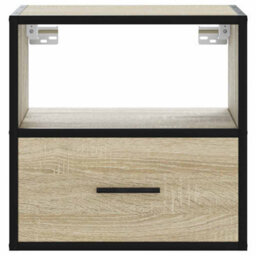 Berkfield Wall-Mounted Bedside Cabinets 2 Pcs Sonoma Oak 40X31X39.5 Cm - thumbnail 5