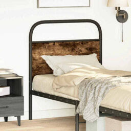 Berkfield Headboard Smoked Oak 75 Cm Steel And Engineered Wood - thumbnail 2