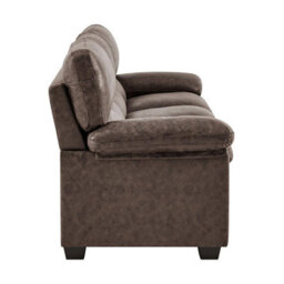 Bravich Oxford Chocolate Brown Faux Leather Sofa - 2 Seater - thumbnail 6