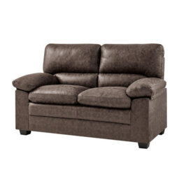 Bravich Oxford Chocolate Brown Faux Leather Sofa - 2 Seater - thumbnail 9
