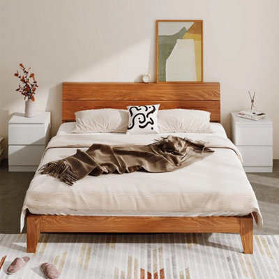 2Pcs Bedside Table With Charging Station Nightstand Cabinet Gift White 2 Drawer - image 1